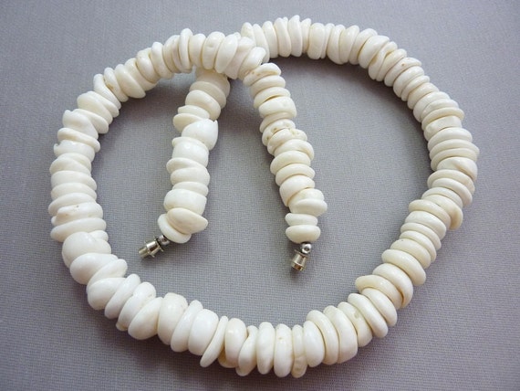 Puka Shell Necklace Vintage Hawaiian Puka Shell by HOTCollection