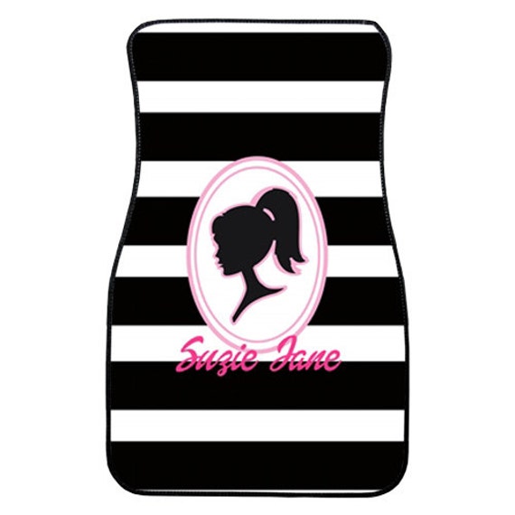 Personalized Barbie Girl Car Floor Mats for Front by AModernStyle