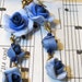Something Blue - Rose Drop Earrings - Pierced