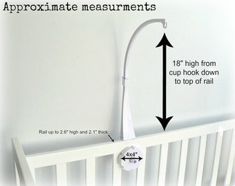 DIY Crib baby mobile arm attachment - mobile arm clamp - nursery decor - Ready to ship