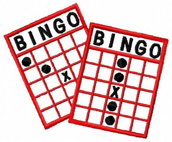 Bingo Embroidery Design Instant Download