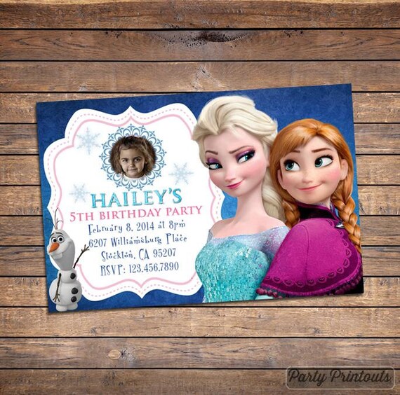 Frozen Birthday Invitation: Printable Frozen Party Invite With