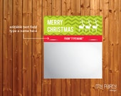 Printable Christmas Bag Toppers - red and green chevron, by MyPartyDesign - Instant Download Il_170x135
