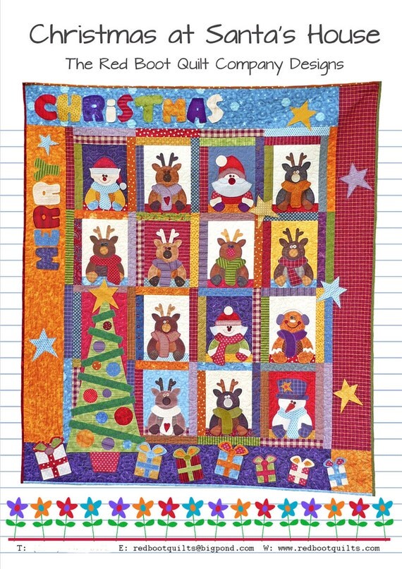 Christmas at Santa's House PDF Quilt Pattern by TheRedBootQuiltCo