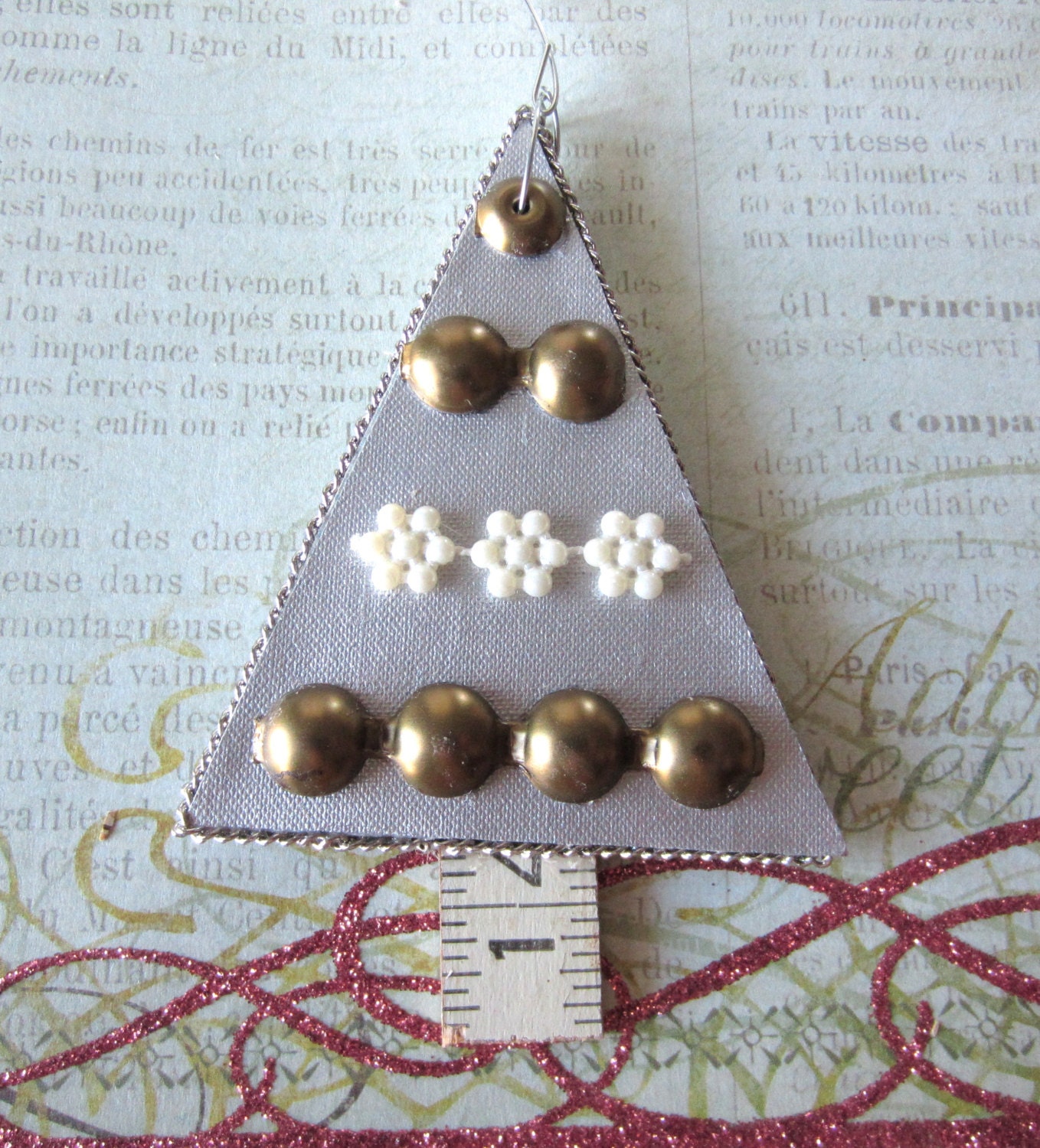 Christmas Tree Ornament, Silver Tree 14