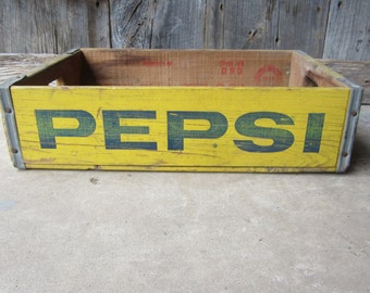 Antique Wood Crate Coke Beverage Delivery Box Pepsi Cola Vintage ...