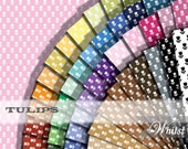 SALE Spring flower digital paper tulip scrapbook printables craft supplies : L0740k v301 Il_170x135