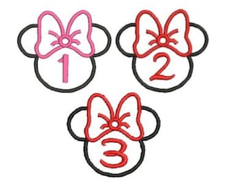Minnie Mouse Embroidery Design, Applique Mouse (37, 24 171) Instant Download