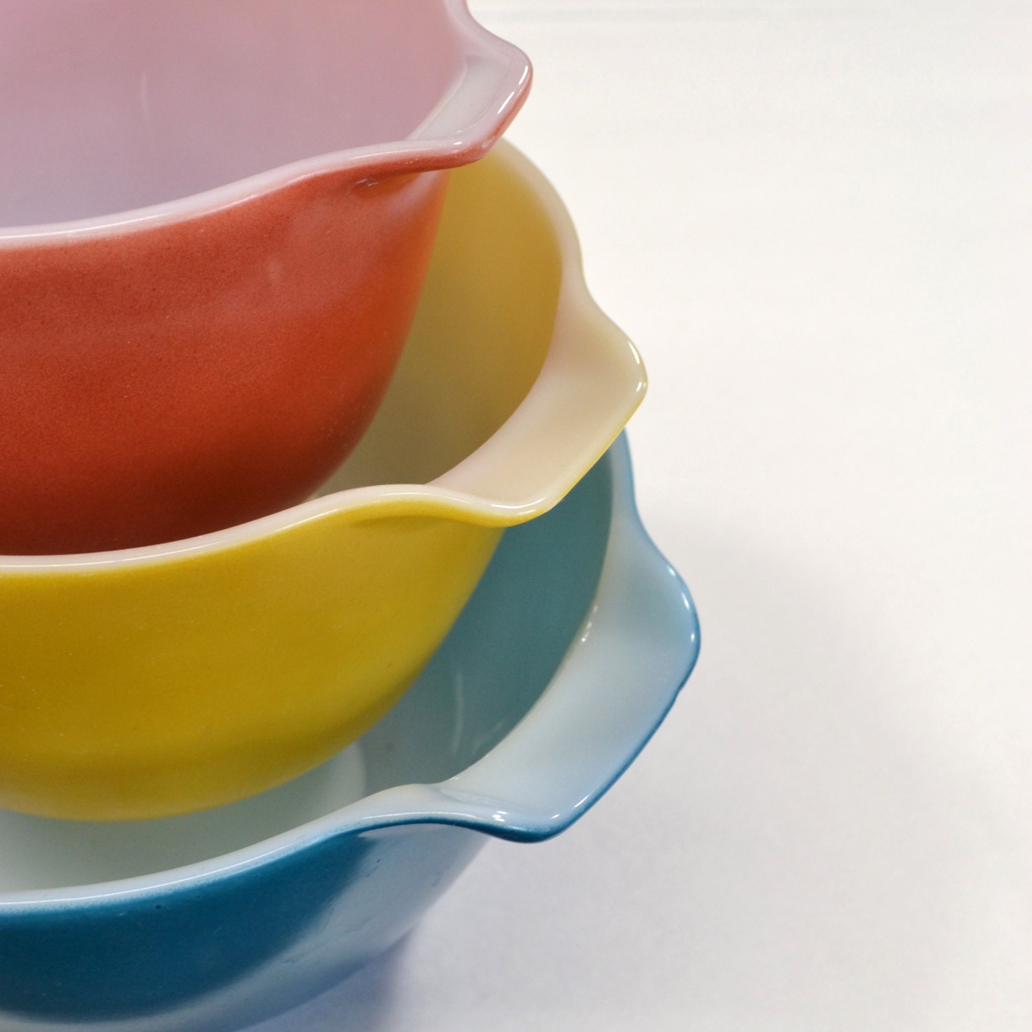 Fire King Mixing Bowl Set Bright Color Nesting Bowl Set