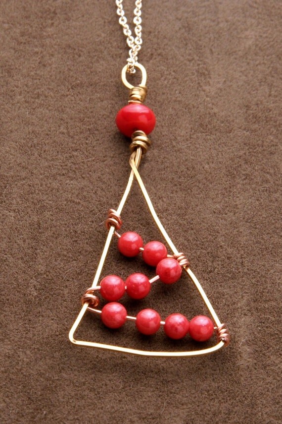 Items similar to Wirewrapped Christmas Tree Pendant on Etsy