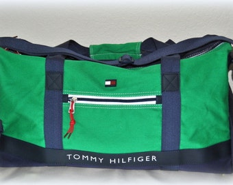 Vtg 90s Tommy Hilfiger Gym Bag Duffel OLYMPICS Tote Travel Bowling ...