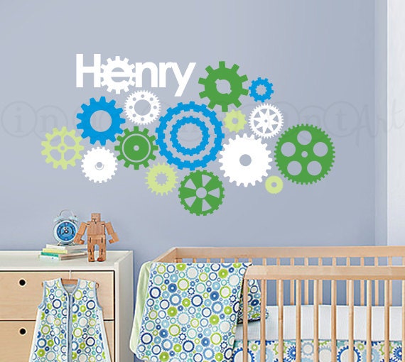 Gear Wall Decal, Cogs, Wheels and Gears Wall Decal for Nursery, Kids ... - Il 570xN.529614999 F8y4