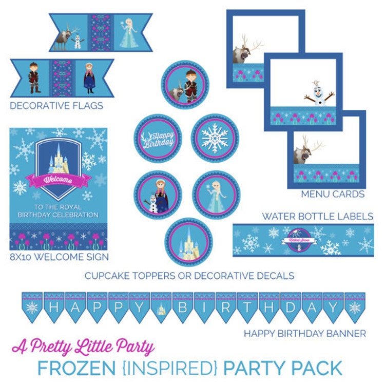 FROZEN inspired Party Pack Digital files by aprettylittleparty