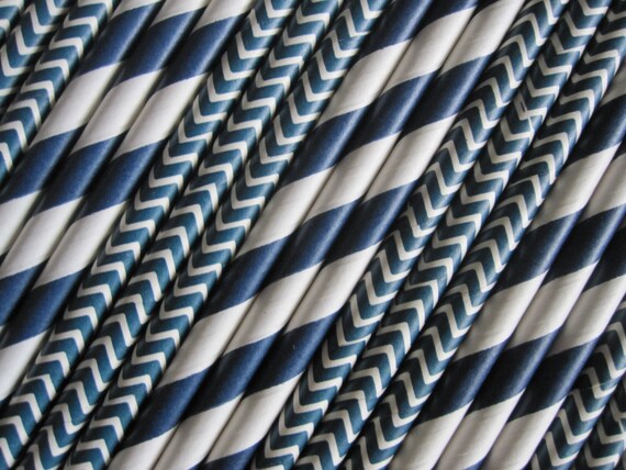 25 or 50 Navy Straws Il_570xn