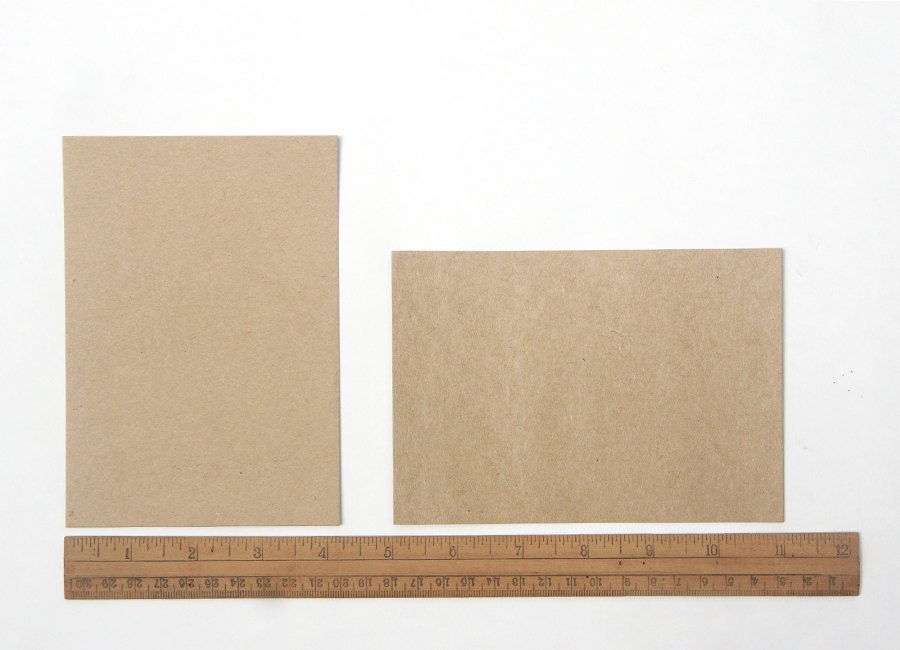 100 Kraft Paper Blank Postcards / Card stock Size 4.2x6 inch