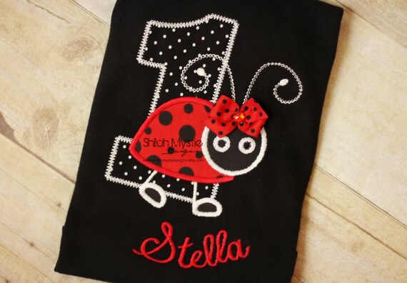 Black Ladybug shirt onesie-Ladybug birthday shirt-Ladybug Birthday-first birthday ladybug-ladybug birthday shirt