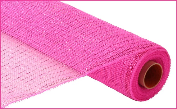 Metallic Hot Pink Deco Mesh with Hot Pink by CreationsbySaraJane