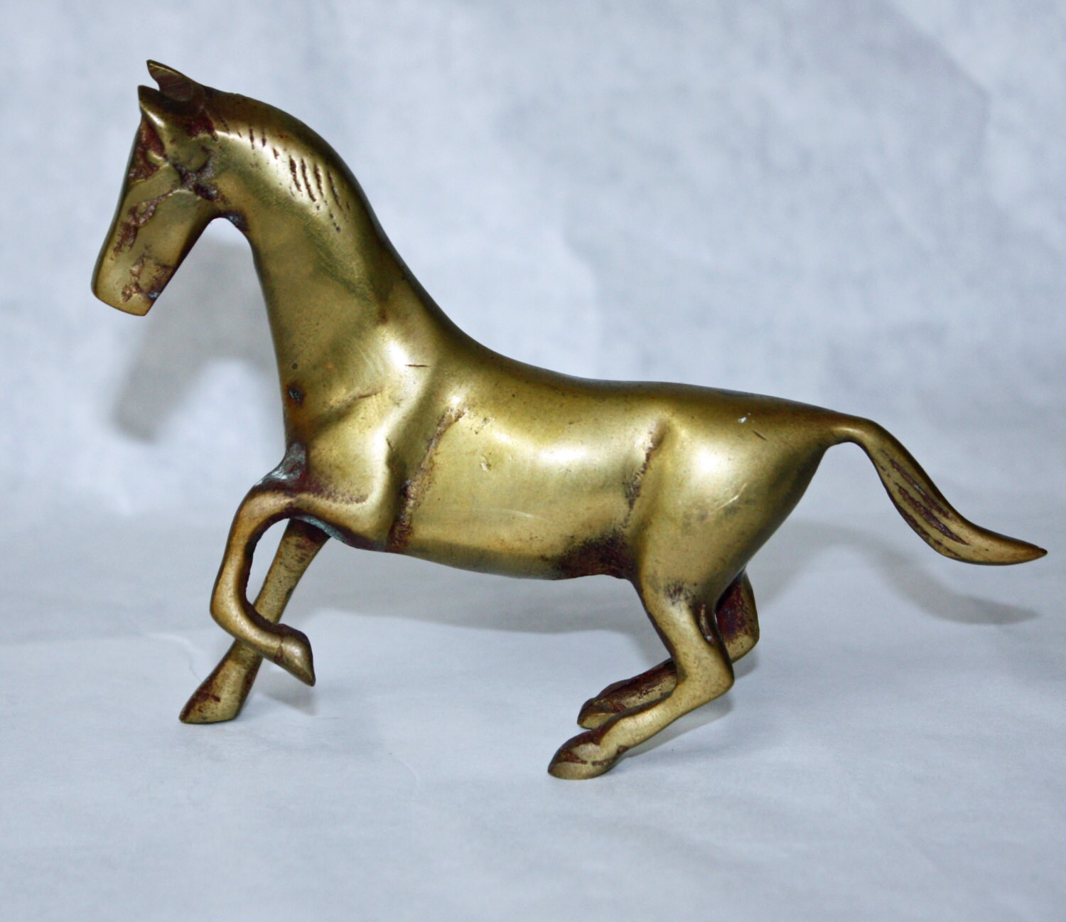 Vintage Small Brass Horse Figurine
