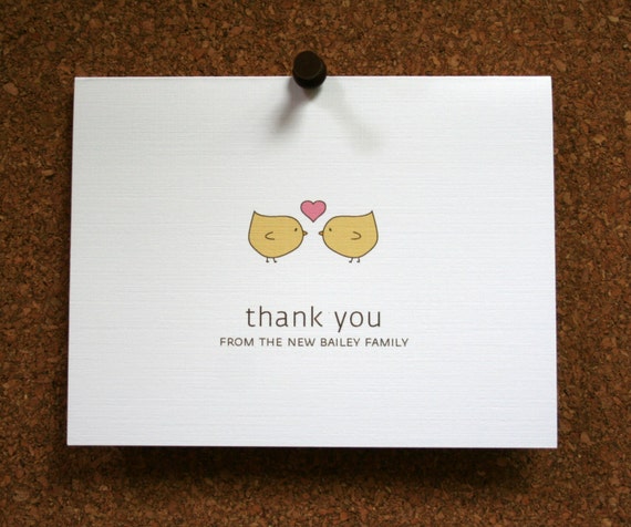 Custom Wedding Stationery / Bridal Shower Thank You Cards / Thank Yous ...
