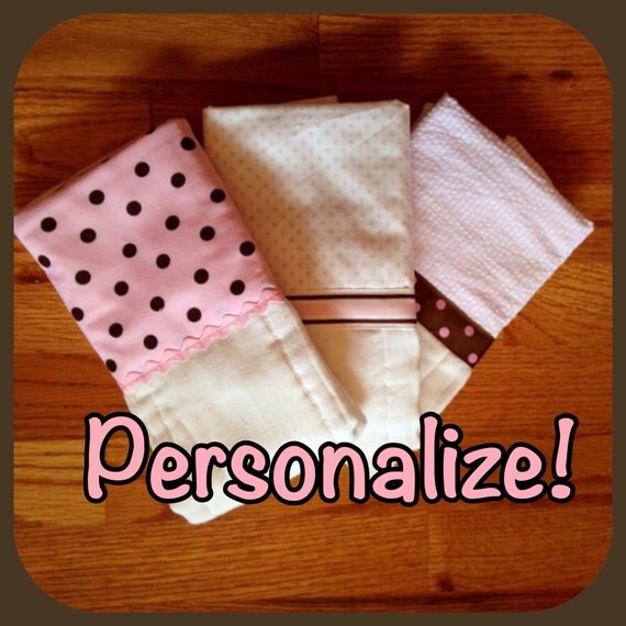 Items similar to Personalized Burp Cloths Set of 3 Perfect baby