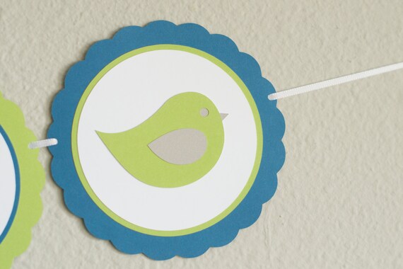 WELCOME BABY (CUSTOM Name) Baby Shower Decoration Banner Blue Green Il_570xn