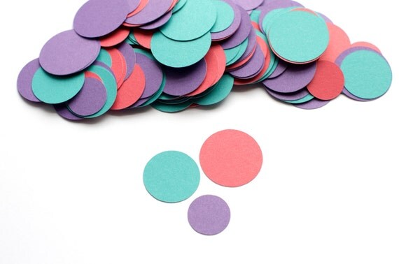Party Decoration Circle Confetti Modern Pink Purple Girl Birthday Il_570xn