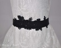 black sequin sash belt