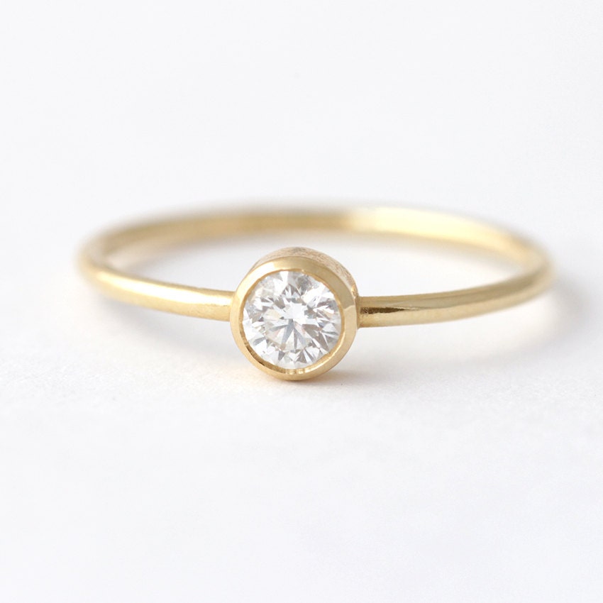Delicate Engagement Ring Simple Engagement Ring 0.2 Carat