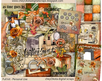 Bittersweet Bundled Digital Scrapbook Kit