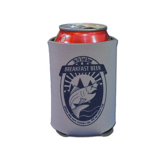 Breakfast Beer Fly Fishing Koozie by theflytrout on Etsy