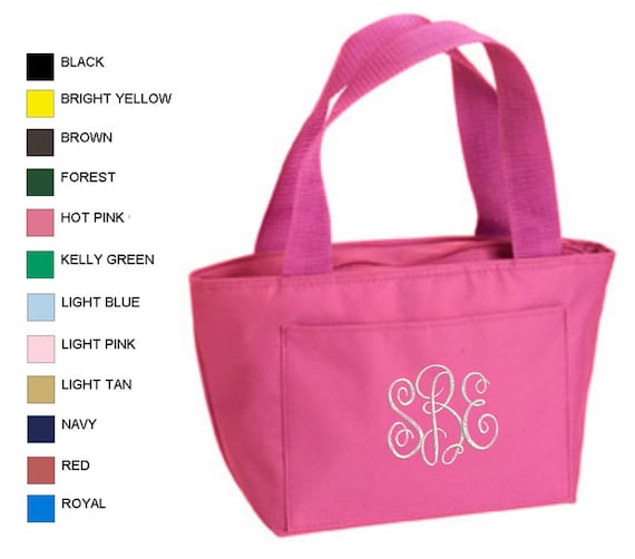 Personalized Embroidered Monograms Cooler Lunch Bag by Arts and Soles