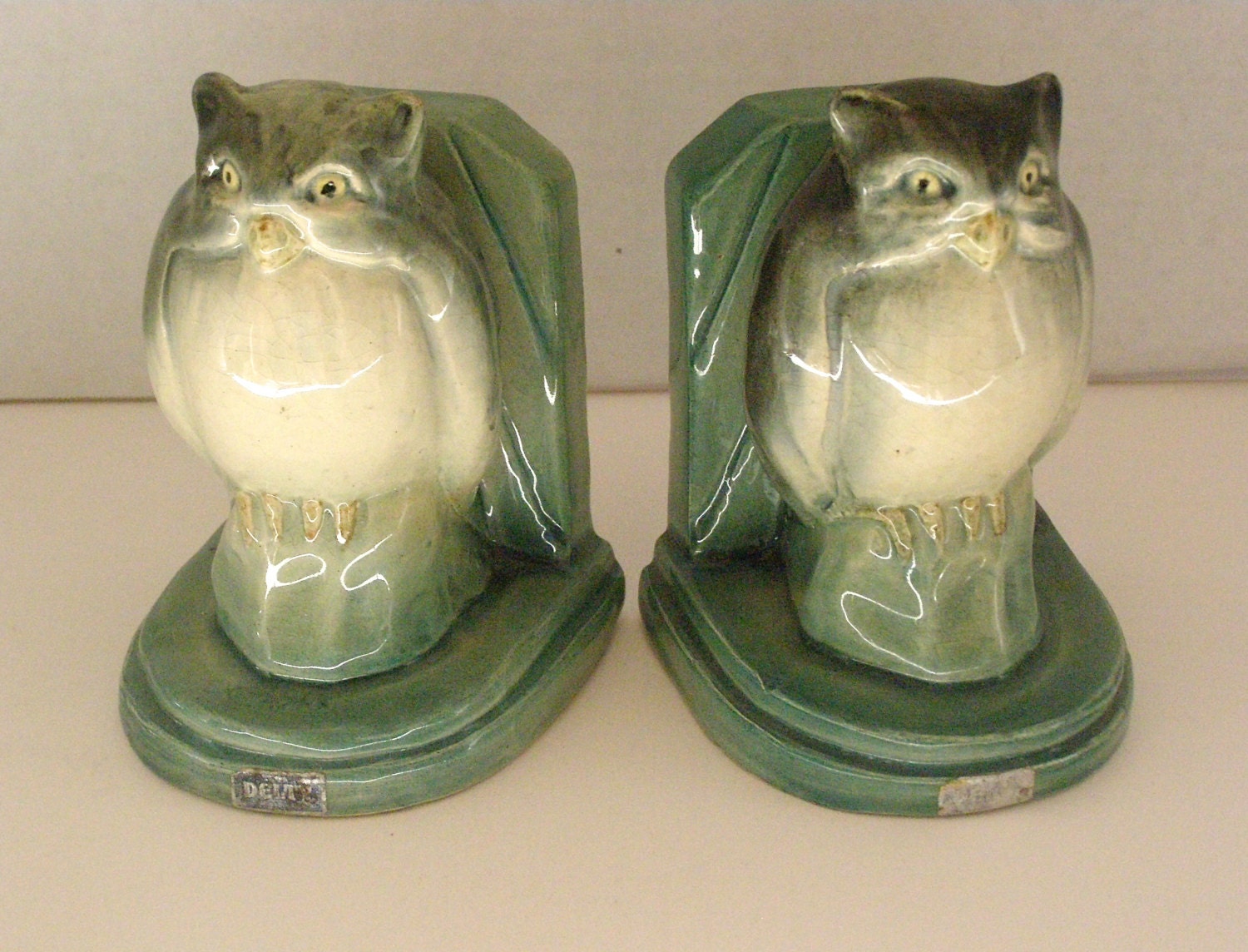 Owl Bookends Ceramic Owl Bookends Pair of Bookends
