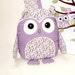 purple stuffed owl