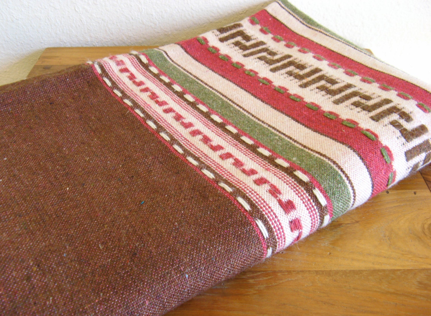 Woven Wool Blanket by MarketHome on Etsy