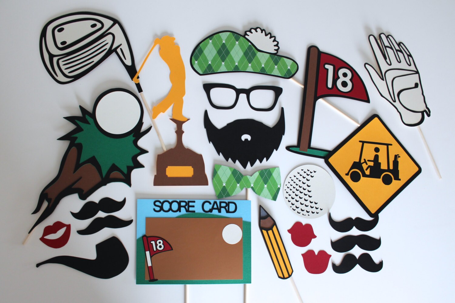 themed props golf booth photo Props Chalkboard Features Unique Detailed Golf Photo Booth