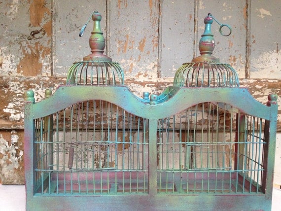 patina green copper cage
