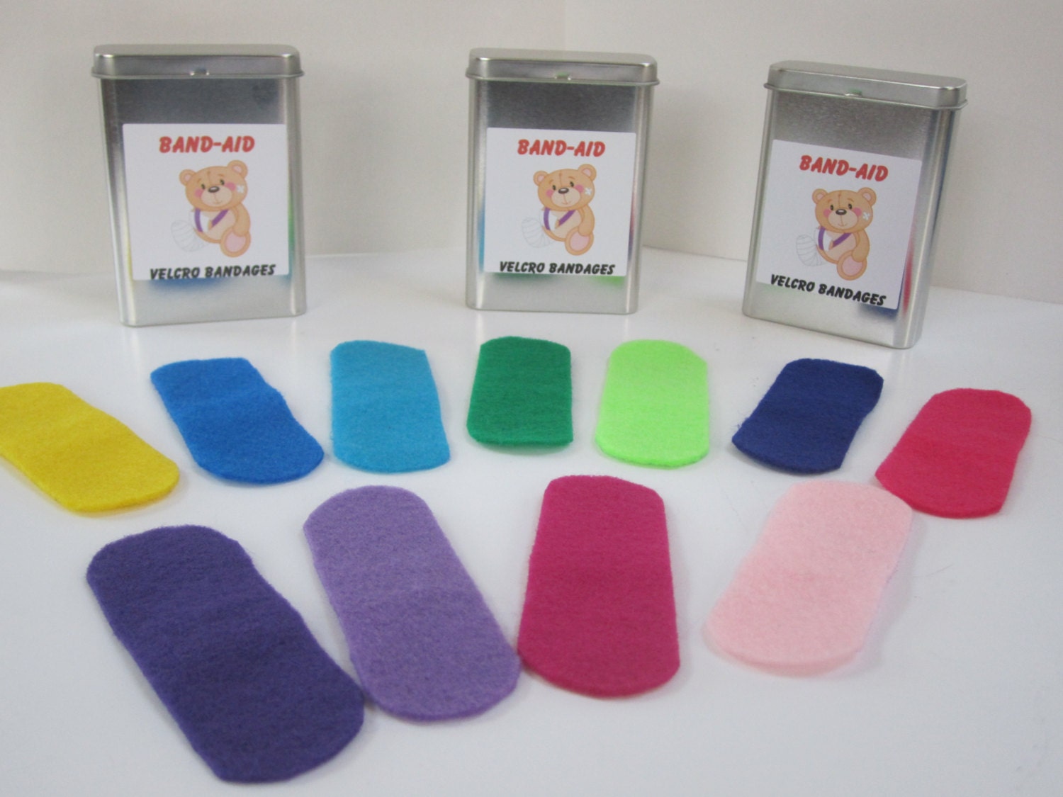 Felt bandaids stuffed animal bandaid pretend play