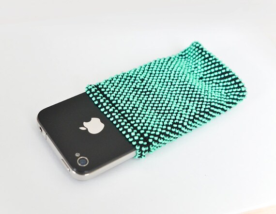 beaded phone pouch