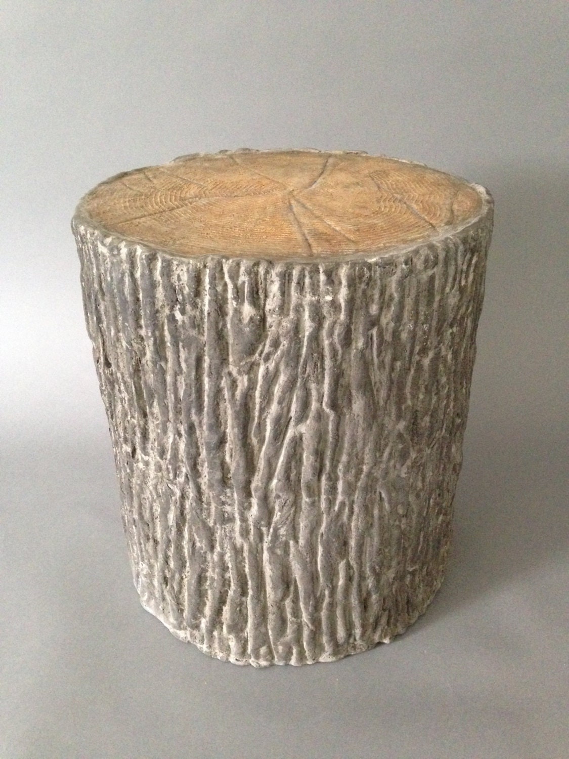Faux Bois Garden Stool by 910castings on Etsy
