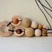 Nursing Breastfeeding necklace Teething ring bead Natural wood Eco-friendly