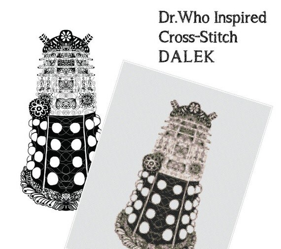 Download Dr.Who Inspired Dalek Cross Stitch Pattern