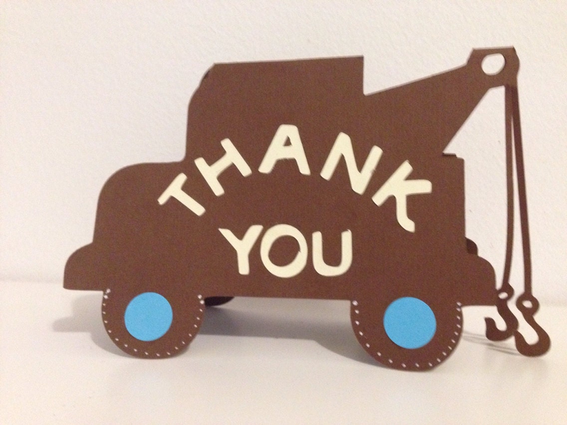Tow Mater Cars THANK YOU CARD