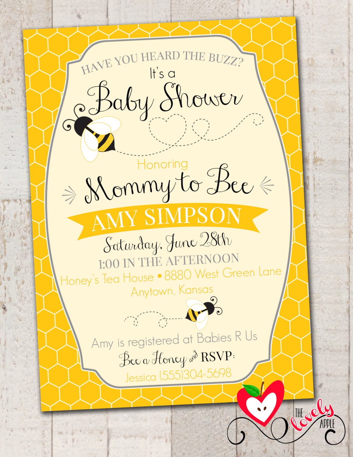 Bee Baby Shower Invitations Free 9