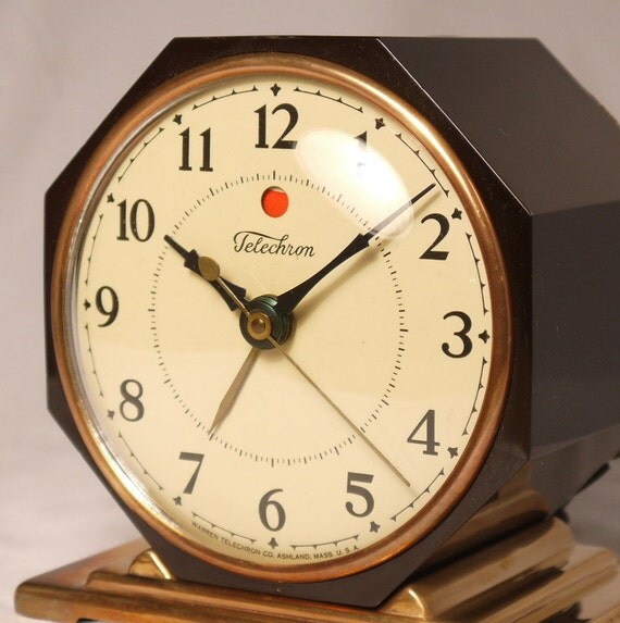 Art Deco Telechron Model 'AL' Electric Alarm Clock
