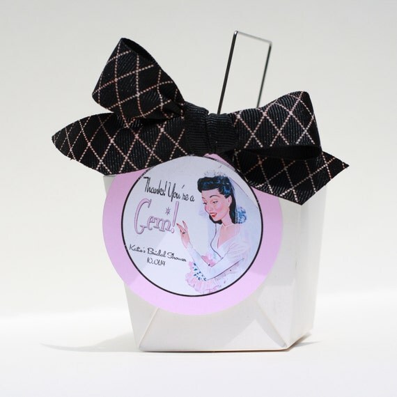 Retro Housewife Bridal Shower Favor Label / Tag - HE Put A RING On IT Printable Il_570xn