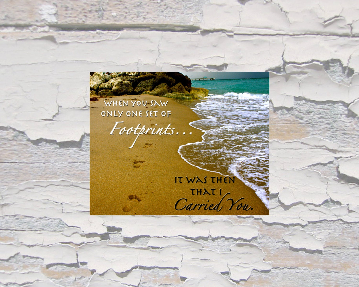 Footprints in the Sand Printable Instant Download 8x10