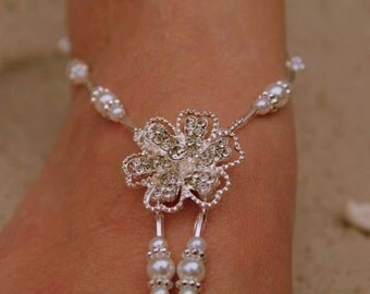 The Flower Princess Barefoot Sandal II - Simply Elegant Swarovski ...