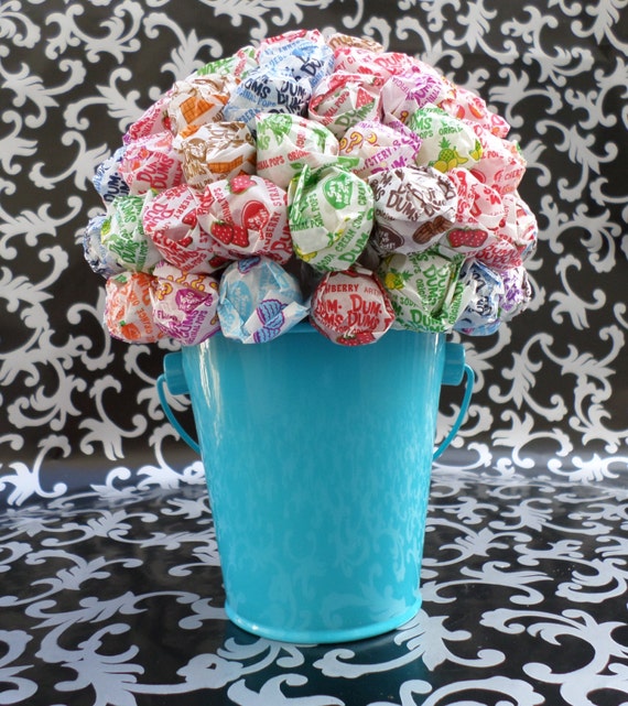 Light Blue Dum Dum Lollipop Bouquet   Topiary   Tree