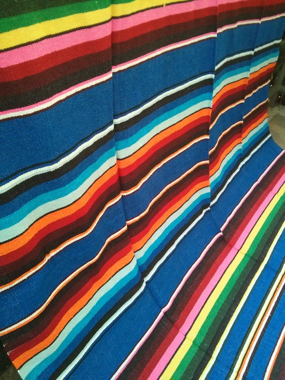 mexican blanket 100 cotton by SeaGypsyCalifornia on Etsy