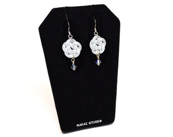 Sterling Silver Turk's Head Knot (Sailor Knot) Dangle Earrings - Many Colors Available!